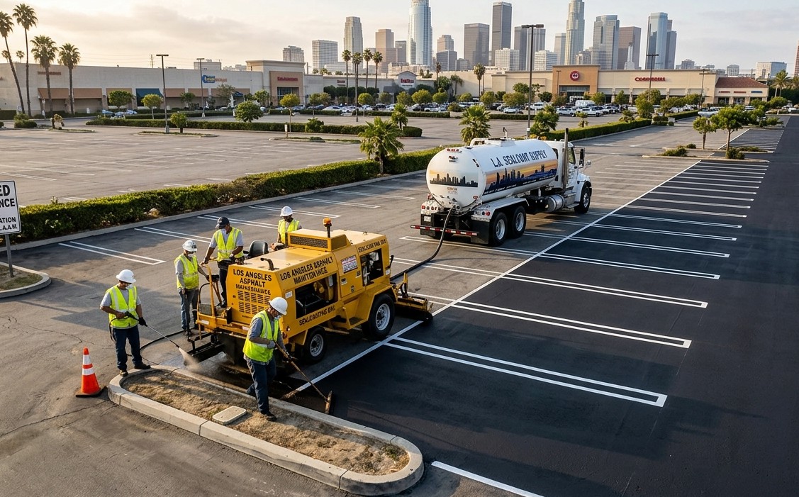 Sealcoating Parking Lot Maintenance in Los Angeles: Protecting Your Pavement Investment